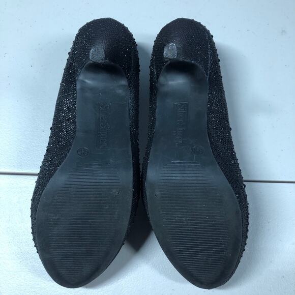 Black gem embellished sparky heels by sliver slipper size 8.5 - Picture 8 of 9